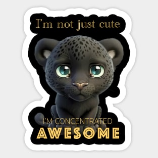 Panther Concentrated Awesome Cute Adorable Funny Quote Sticker